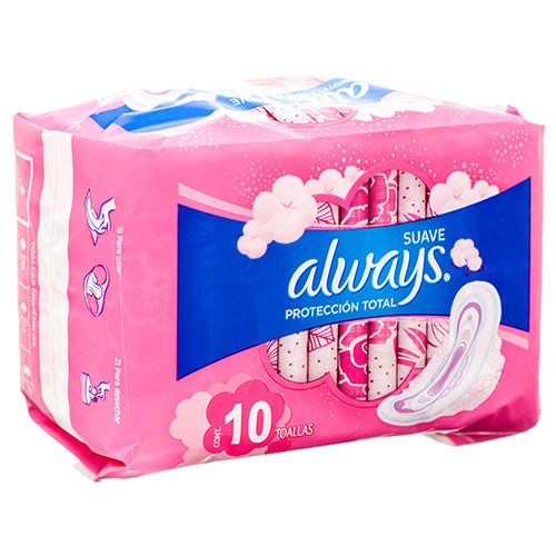 WHOLESALE ALWAYS MAXI PAD SUAVE W WINGS 10 CT SOLD BY CASE Sale