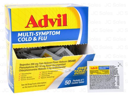 WHOLESALE ADVIL MULTI-SYMPTOM COLD & FLU 50 CT SOLD BY CASE Online now