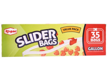 NEW WHOLESALE RI-PAC SLIDER BAGS GALLON 35-CT SOLD BY CASE on Sale