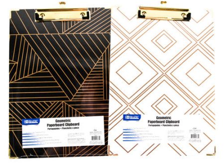 WHOLESALE BAZIC PAPER CLIPBOARD GEOMETRIC ASST DESIGN SOLD BY CASE Online Sale