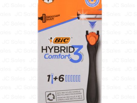 WHOLESALE BIC HYBRID RAZOR WITH 6 CARTRIDGES SOLD BY CASE on Sale