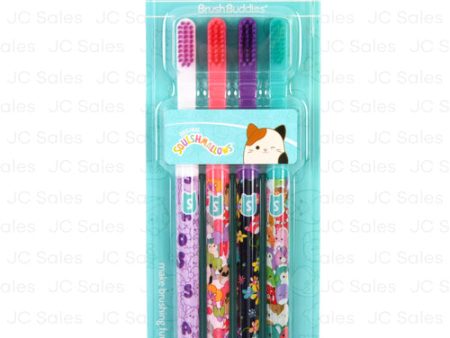 WHOLESALE SQUISHMALLOWS TOOTHBRUSH 4 PK SOLD BY CASE on Sale