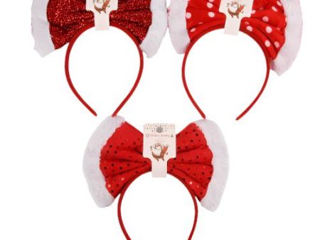 NEW WHOLESALE HX RED HEADBAND W BOW ASST SOLD BY CASE Sale