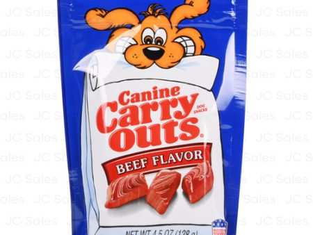 WHOLESALE DOG TREAT CANINE CARRY OUTS BEEF 4.5OZ SOLD BY CASE on Sale