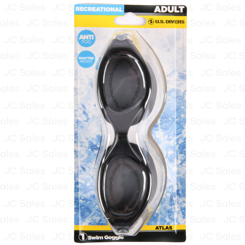 WHOLESALE HS US DIVERS ADULT ATLAS GOGGLE W  SMOKE LENSE BLK&WHT SOLD BY CASE Cheap