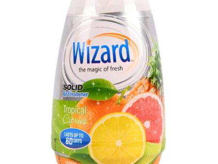 WHOLESALE WIZARD SOLID FRESHENER TROPICAL CITRUS 7.8 OZ SOLD BY CASE For Discount