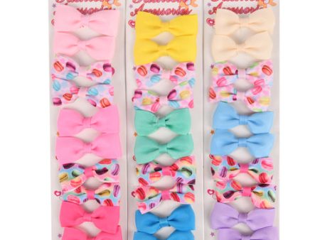 NEW WHOLESALE FASHION GIRLS HAIR BOW  CLIPS ASST 10-CT SOLD BY CASE For Cheap