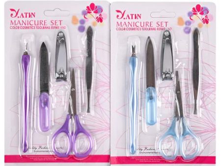 WHOLESALE MANICURE SET 5PC ASST COLOR SOLD BY CASE Online Sale