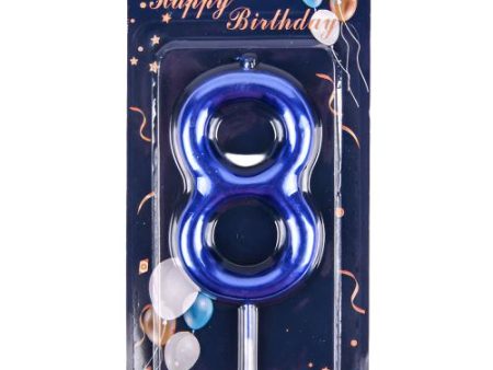 WHOLESALE BIRTHDAY CANDLE #8 ASST COLOR SOLD BY CASE Hot on Sale