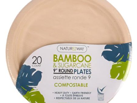 WHOLESALE NATUREZWAY BAMBOO ROUND PLATES 9 20CT SOLD BY CASE Online now