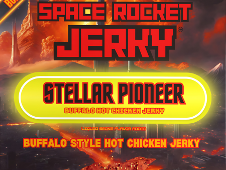 Space Rocket Jerky Buffalo Style Hot Chicken 2.5oz, 10ct Chicken Jerky [1 Case Price] Sale