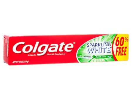 WHOLESALE COLGATE SPARKLING WHITE MINT 2.5OZ+60%FREE SOLD BY CASE Discount