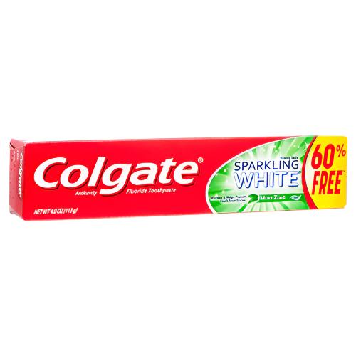 WHOLESALE COLGATE SPARKLING WHITE MINT 2.5OZ+60%FREE SOLD BY CASE Discount