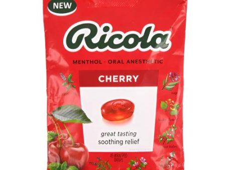 WHOLESALE RICOLA MENTHOL ANESTHETIC DROPS CHERRY 45-CT SOLD BY CASE Online Hot Sale