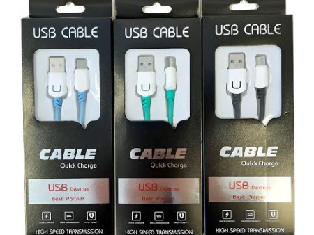 WHOLESALE DATA&CHARGE TYPE-C CABLE ASST CLRS SOLD BY CASE Online Sale