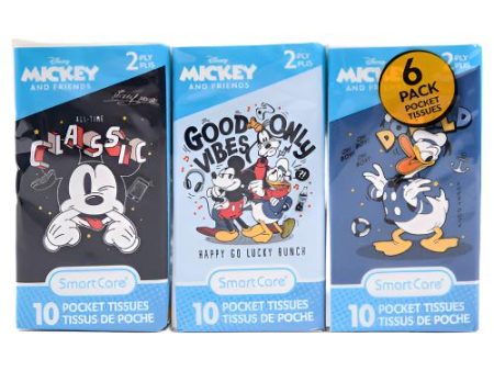 WHOLESALE DISNEY MICKEY AND DONALD DUCK POCKET TISSUE 10CT 6PK SOLD BY CASE Online now