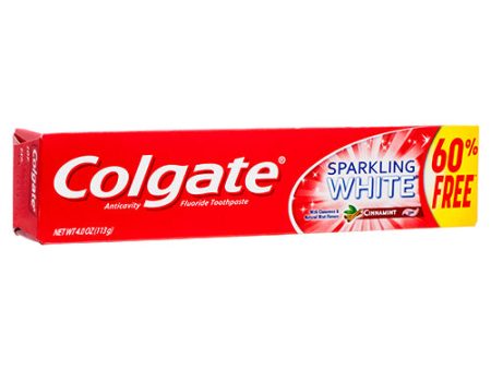 WHOLESALE COLGATE TOOTHPASTE  WHITE CINNAMON 2.5 OZ+60%FREE SOLD BY CASE Fashion