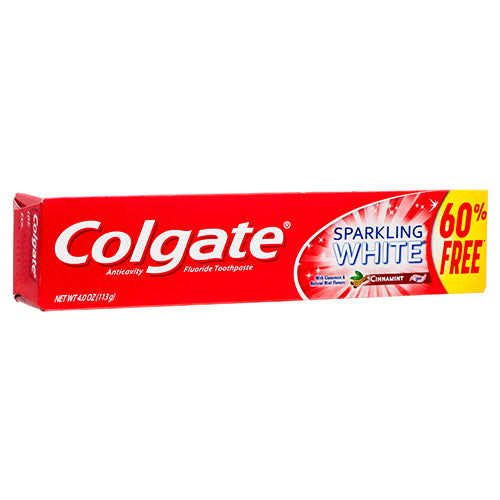 WHOLESALE COLGATE TOOTHPASTE  WHITE CINNAMON 2.5 OZ+60%FREE SOLD BY CASE Fashion