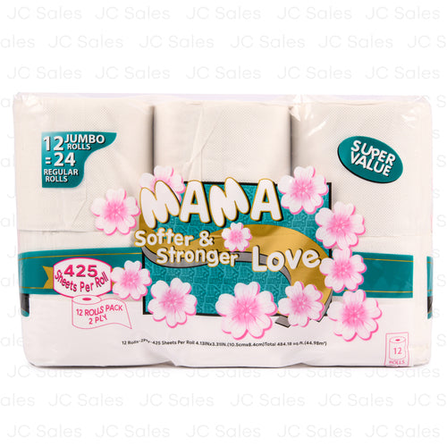 WHOLESALE MAMA LOVE BATH TISSUE ROLLS 12-CT SOLD BY CASE For Sale