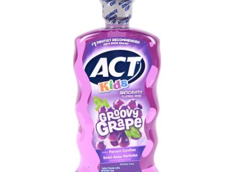 NEW WHOLESALE ACT KIDS MOUTHWASH GROOVY GRAPE 16.9 OZ SOLD BY CASE Online Hot Sale