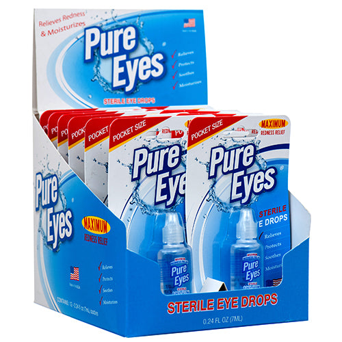 WHOLESALE PURE EYES EYE DROPS REDNESS RELIEF .24 OZ SOLD BY CASE Fashion