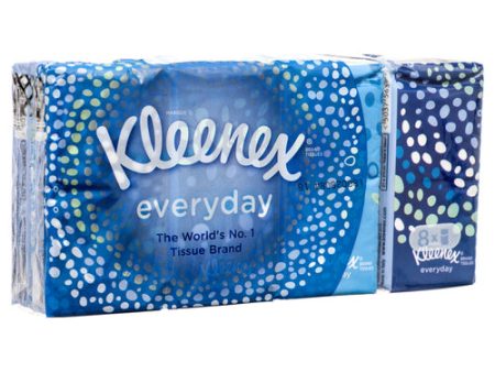 WHOLESALE KLEENEX FACIAL TISSUE BLUE 8 PC SOLD BY CASE For Discount