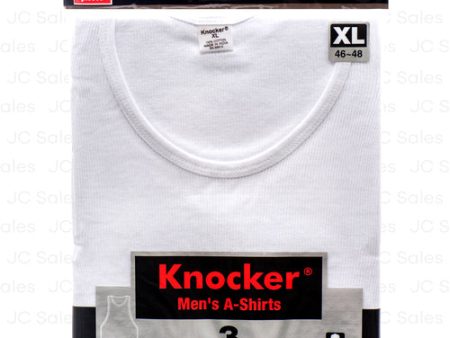 WHOLESALE KNOCKER A-SHIRT XL WHITE 3PC SOLD BY CASE For Sale