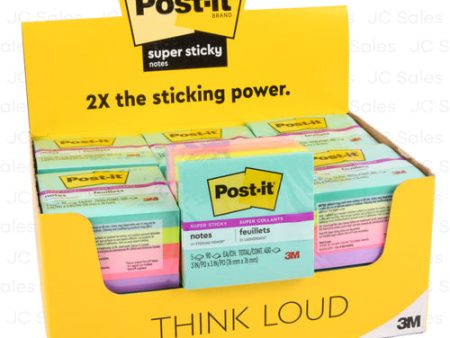 WHOLESALE POST IT NOTES 2X2 400 SHEETS PASTEL COLORS SOLD BY CASE Cheap