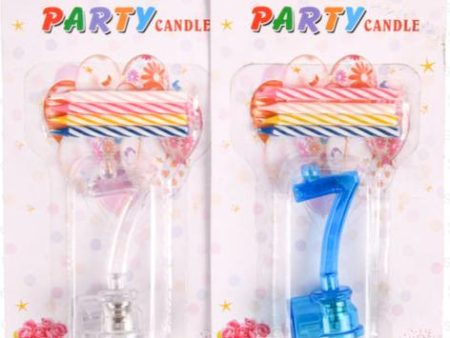 WHOLESALE BIRTHDAY LED FLASHING CANDLE #7 ASST COLOR SOLD BY CASE For Cheap