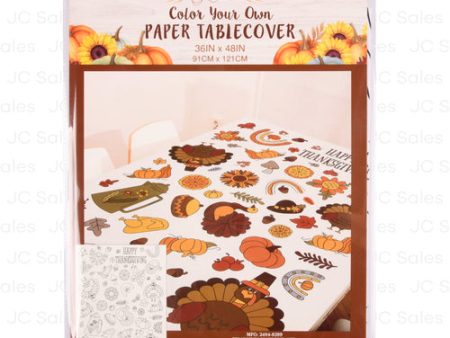 WHOLESALE HT COLOR YOUR OWN TABLECOVER PAPER 36X48IN SOLD BY CASE Sale