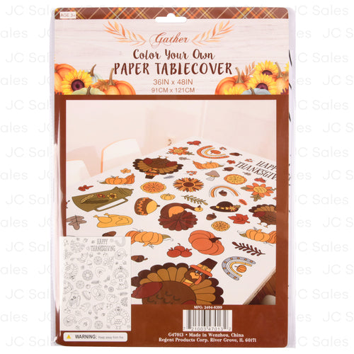 WHOLESALE HT COLOR YOUR OWN TABLECOVER PAPER 36X48IN SOLD BY CASE Sale