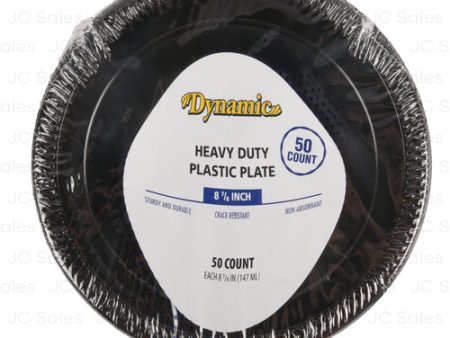 WHOLESALE PLASTIC PLATE 8 7 8INCH  50 CT BLACK SOLD BY CASE Online Sale