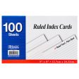 WHOLESALE BAZIC INDEX CARD RULED WHITE 5 X 8 100CT SOLD BY CASE Cheap