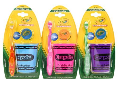 WHOLESALE CRAYOLA TOOTHBRUSH & CUP SET 2 PK ASST SOLD BY CASE Sale