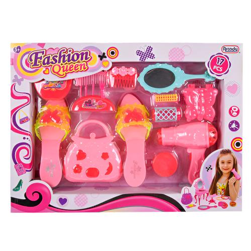 NEW WHOLESALE FASHION QUEEN BEAUTY SET TOY ASST 17PC SOLD BY CASE Supply