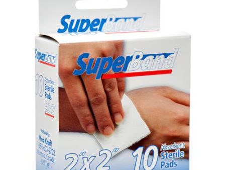 WHOLESALE SUPERBAND STERILE PADS 10CT 2X2 SOLD BY CASE Online Sale