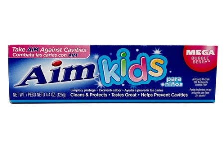 WHOLESALE AIM KIDS GEL TOOTHPASTE MEGA BUBBLE BERRY 4.4 OZ SOLD BY CASE Supply