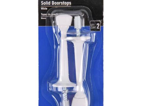 NEW WHOLESALE SOLID DOORSTOP WHITE 2PC SOLD BY CASE For Sale