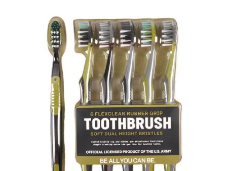 WHOLESALE US ARMY TOOTHBRUSH 6PK SOLD BY CASE Online now