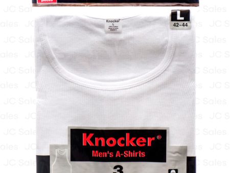 WHOLESALE KNOCKER A-SHIRT LARGE WHITE 3PC SOLD BY CASE Online