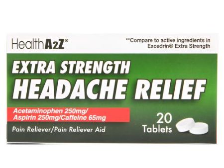 WHOLESALE HEALTHA2Z EXTRA STRENGTH HEADACHE RELIEF 20 TAPLETS SOLD BY CASE For Cheap