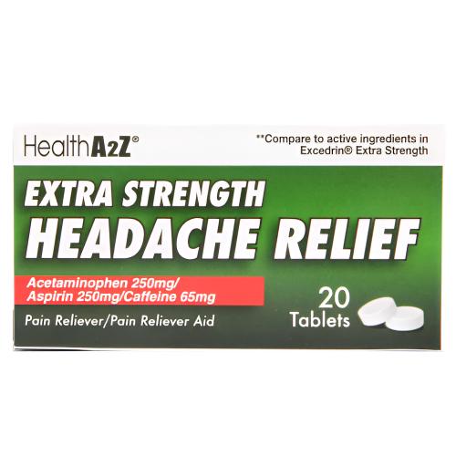 WHOLESALE HEALTHA2Z EXTRA STRENGTH HEADACHE RELIEF 20 TAPLETS SOLD BY CASE For Cheap