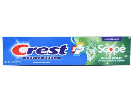 WHOLESALE CREST+TOOTHPASTE W SCOPE 5.5 OZ SOLD BY CASE Fashion