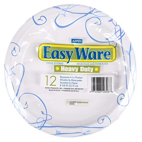 NEW WHOLESALE ASPEN EASY WARE PRINTED PAPER PLATE 8 12CT SOLD BY CASE Discount