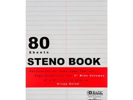 WHOLESALE BAZIC STENO BOOK 80 SHEETS SOLD BY CASE Sale