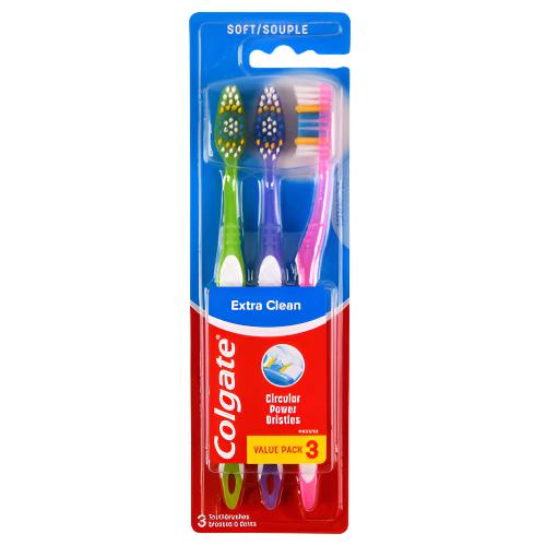 NEW WHOLESALE COLGATE TOOTHBRUSH EXTRA CLEAN SOFT 3 PC SOLD BY CASE Online Sale