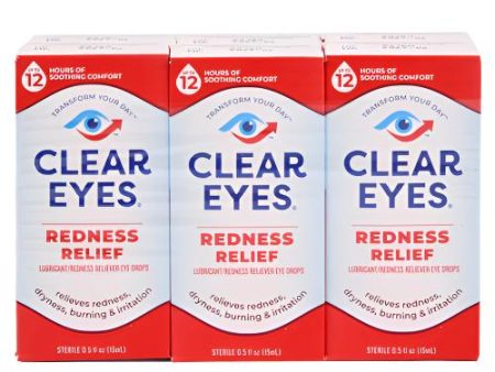 WHOLESALE CLEAR EYES EYE DROPS REDNESS RELIEF 0.5 OZ SOLD BY CASE Hot on Sale