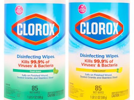 WHOLESALE CLOROX DISINFECTING WIPES 2 ASSORTED 85 CT EACH SOLD BY CASE Hot on Sale