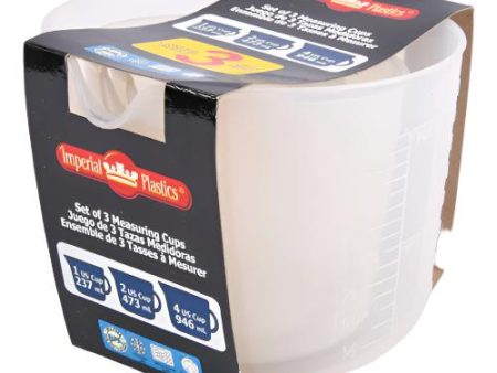 NEW WHOLESALE IMPERIAL PLASTICS MEASURING CUPS 3PC SOLD BY CASE Online now