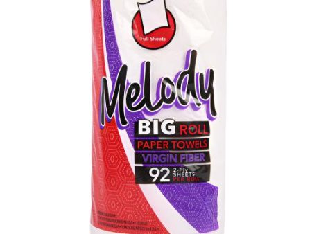 WHOLESALE MELODY BIG ROLL PAPER TOWELS 92 SHEETS PER ROLL SOLD BY CASE For Cheap